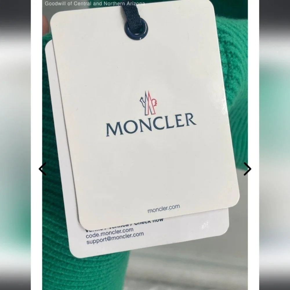 Moncler Wool Double Logo Scarf
